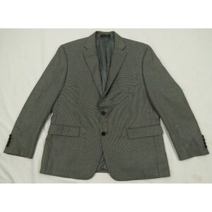 Lauren Ralph Lauren LRL Check Gray Black 2 Button Blazer Sport Coat Jacket 42 S